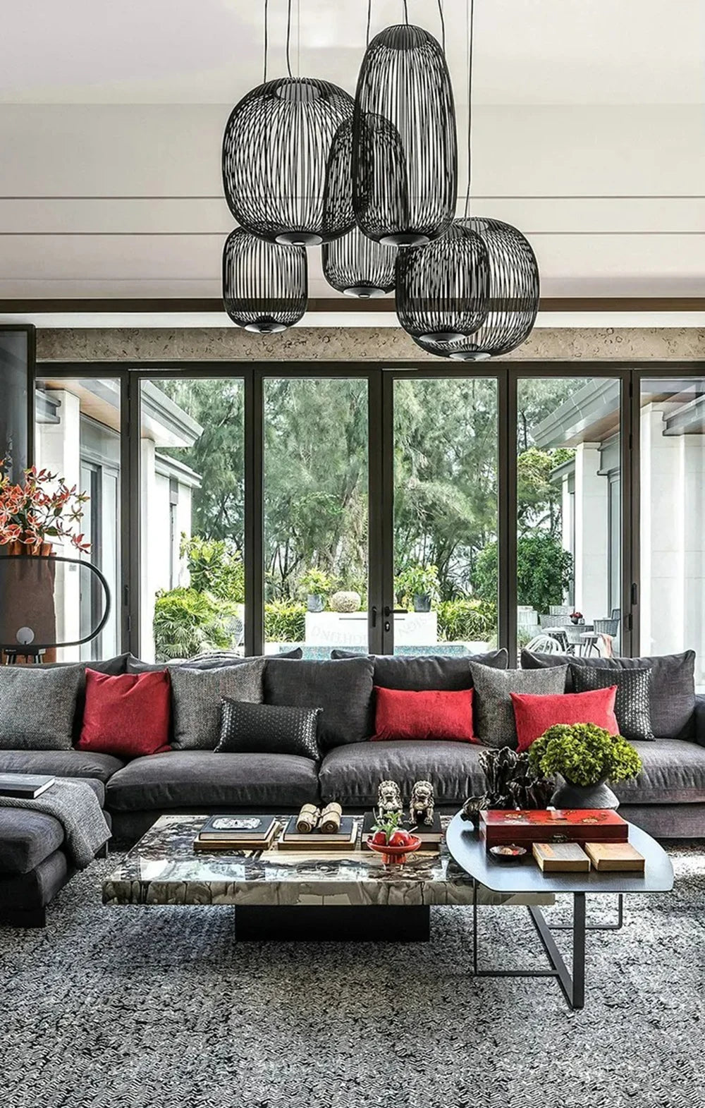 Moderne Hanglamp met Vogelkooi-design