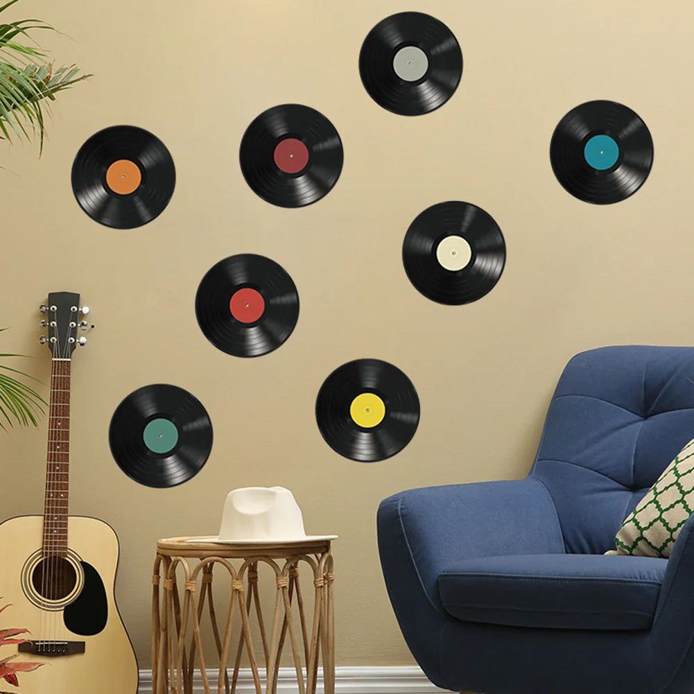 Set van Vinyl platen muurstickers - Muzikale decoratie