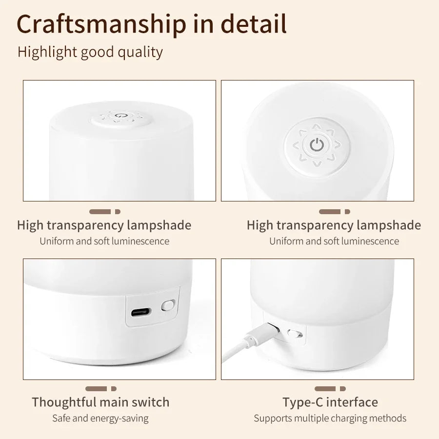 Oplaadbare LED Tafellamp met Touchbediening – Dimbaar