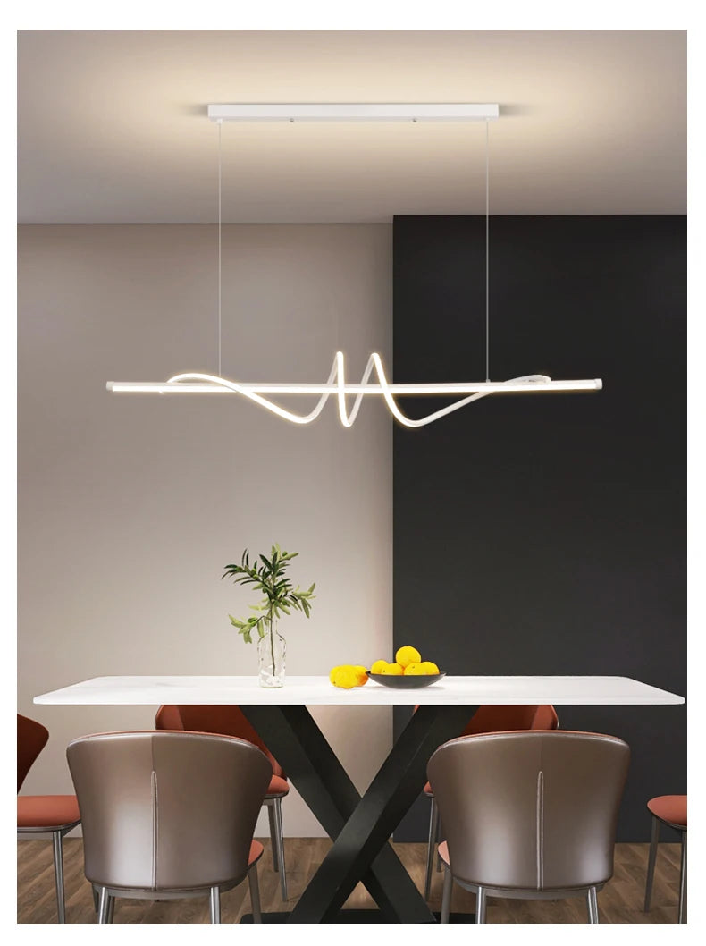 Moderne LED hanglamp 100 of 120 cm – zwart, goud of wit