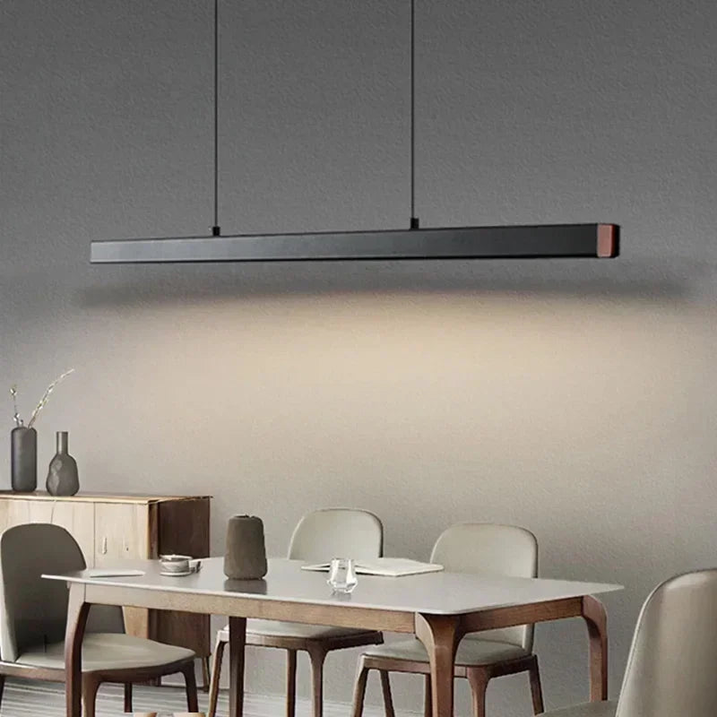 Moderne langwerpige LED-hanglamp voor eetkamer en woonkamer