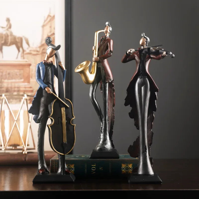 Muziekinstrumenten Harsbeeldjes - Decoratieve figuren