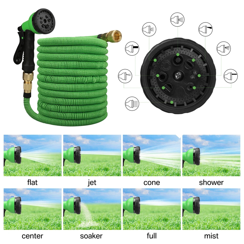 Uitbreidbare tuinslang met dubbele Metalen connector en hoge druk PVC haspel