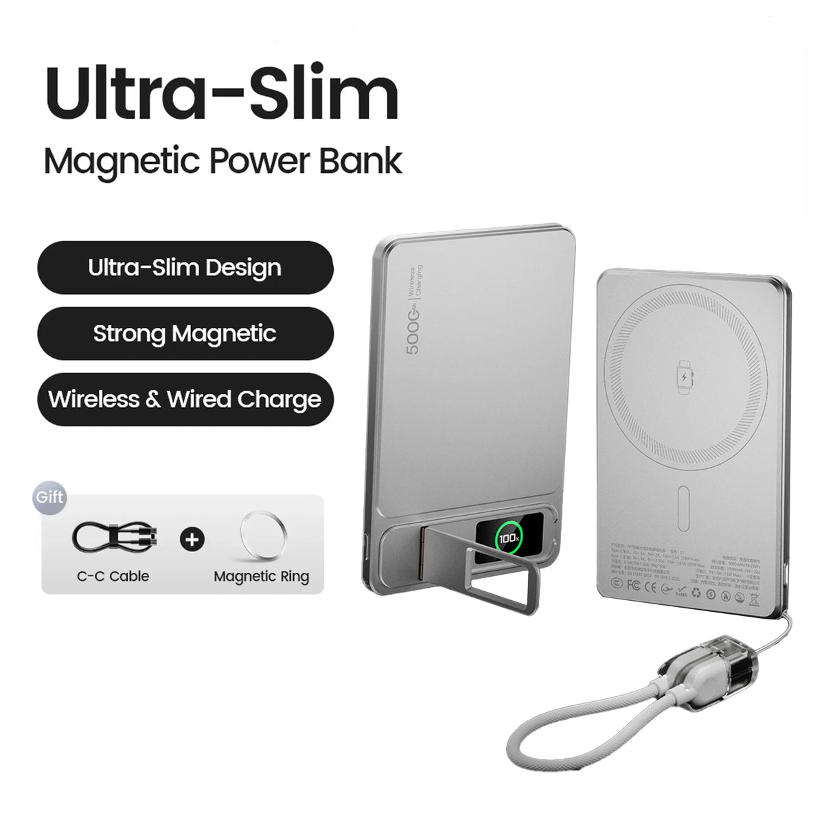 Magnetische Powerbank 5.000/10.000 mAh – 20W