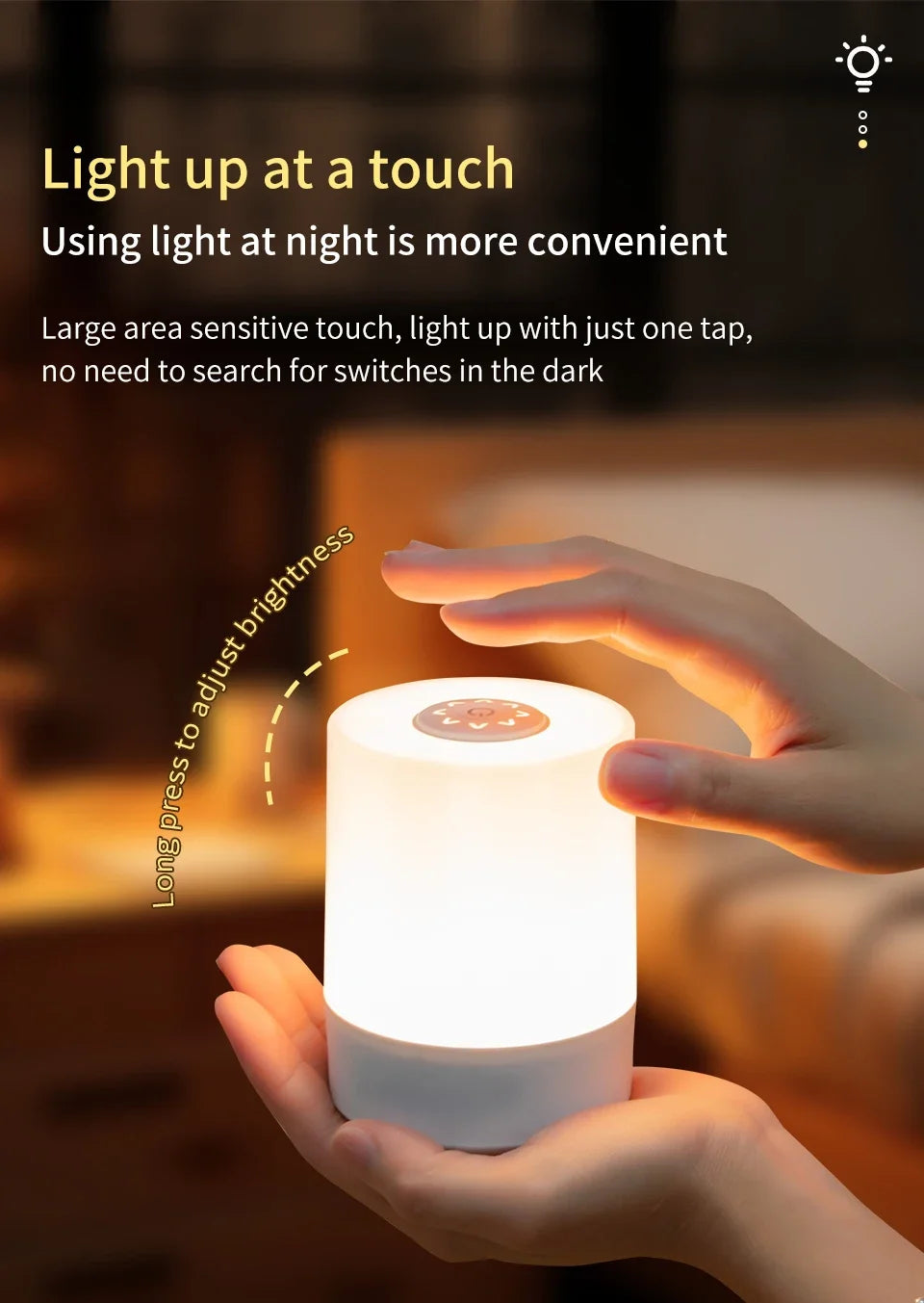 Oplaadbare LED Tafellamp met Touchbediening – Dimbaar