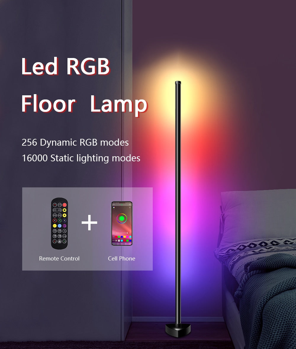 Nordic - Staande dim-bare hoeklamp - Bluetooth RGB LED-sfeerverlichting