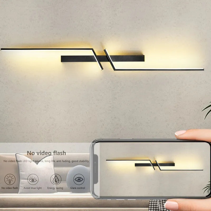 Elegante minimalistische LED wandlamp