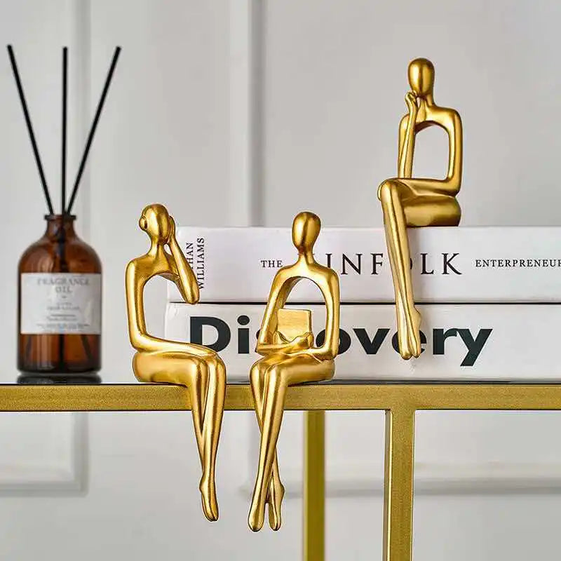 Abstract familiebeeldje van hars – moderne woondecoratie