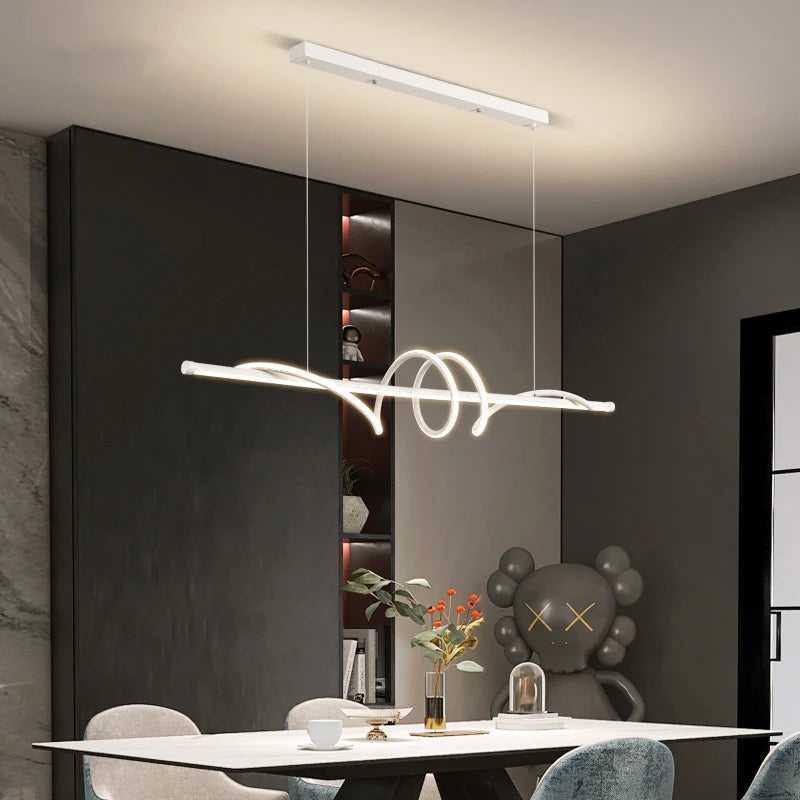 Moderne LED hanglamp 100 of 120 cm – zwart, goud of wit