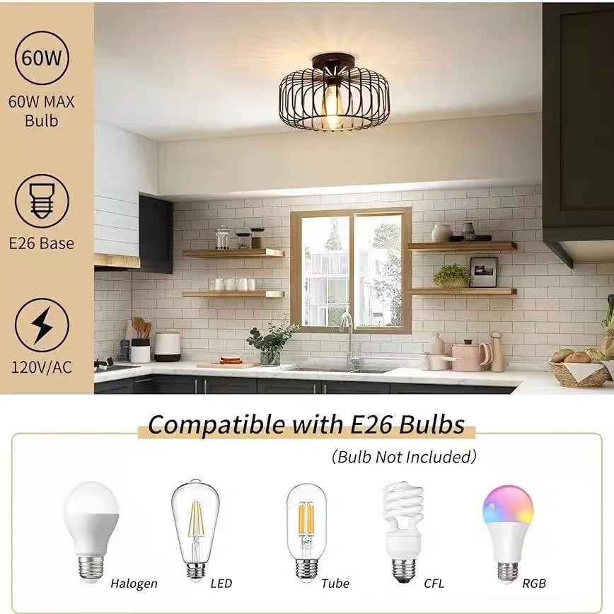 Retro Plafondlamp – Decoratieve Plafonnière