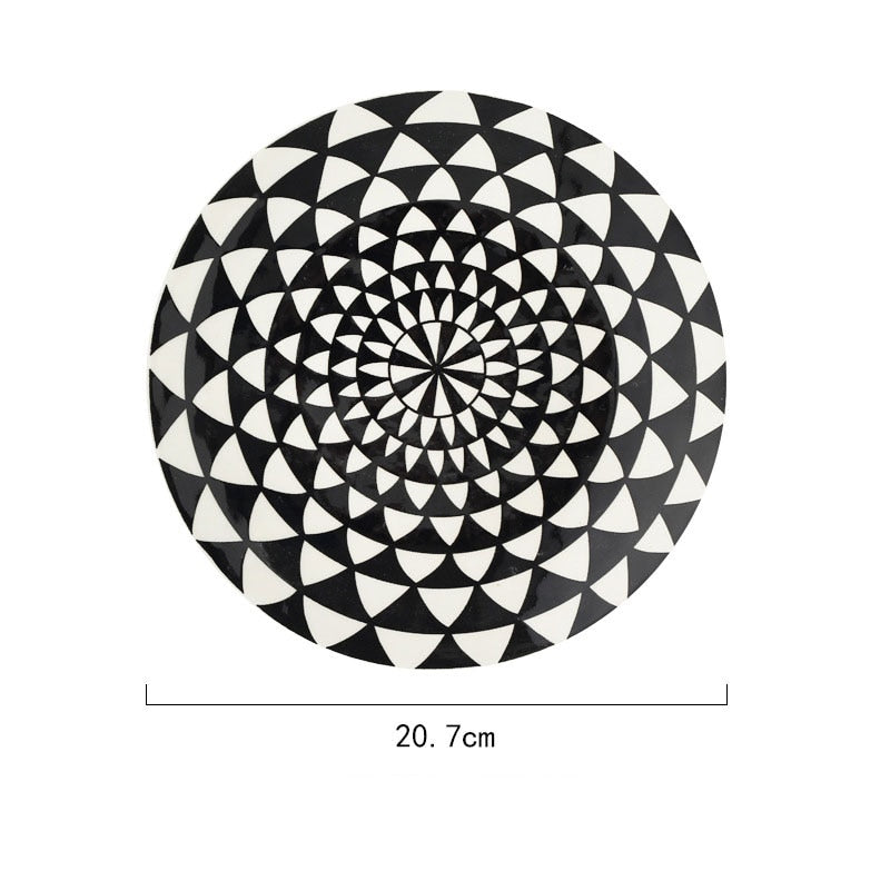 hand beschilderde keramische mokken - geometrische patronen