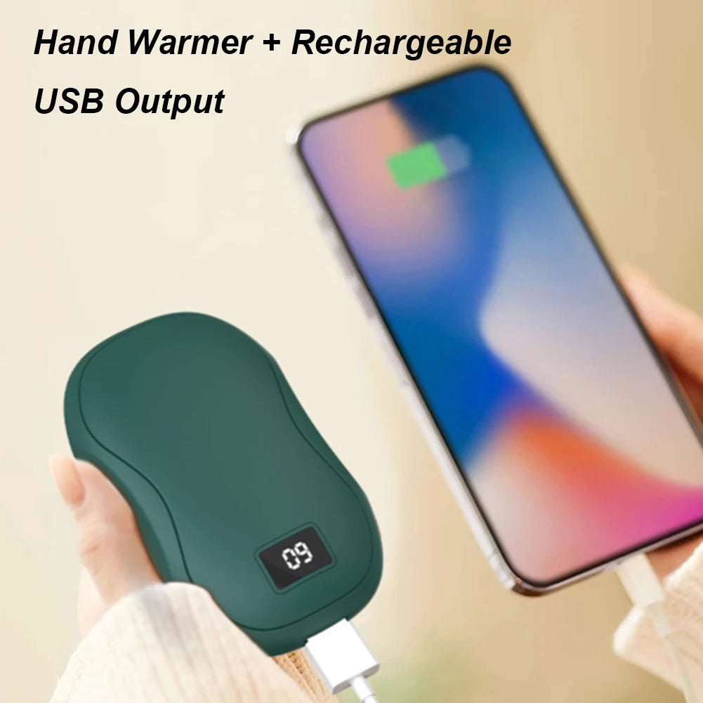 Draagbare handwarmer met digitale weergave