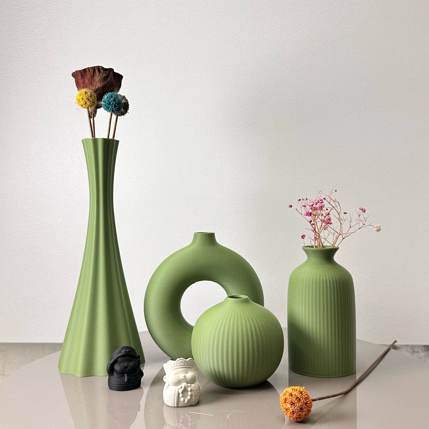 Set van 4 Bohemian vazen – Decoratieve vazen