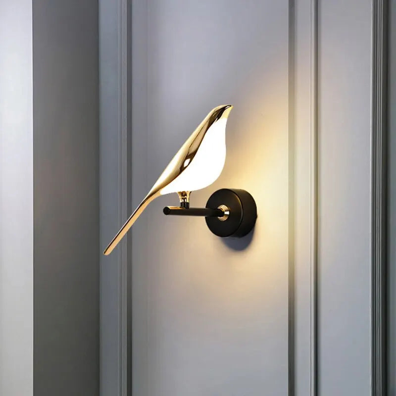 LED wandlamp - Ekster vogel Design