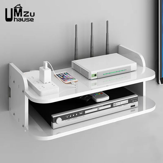 Multifunctionele wandmontage organisator voor Wifi apparatuur en kabels