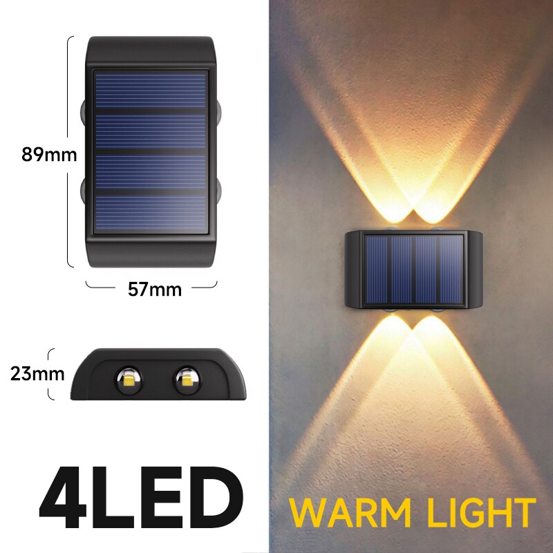 Zonne-wandlamp Buiten - 4 LED