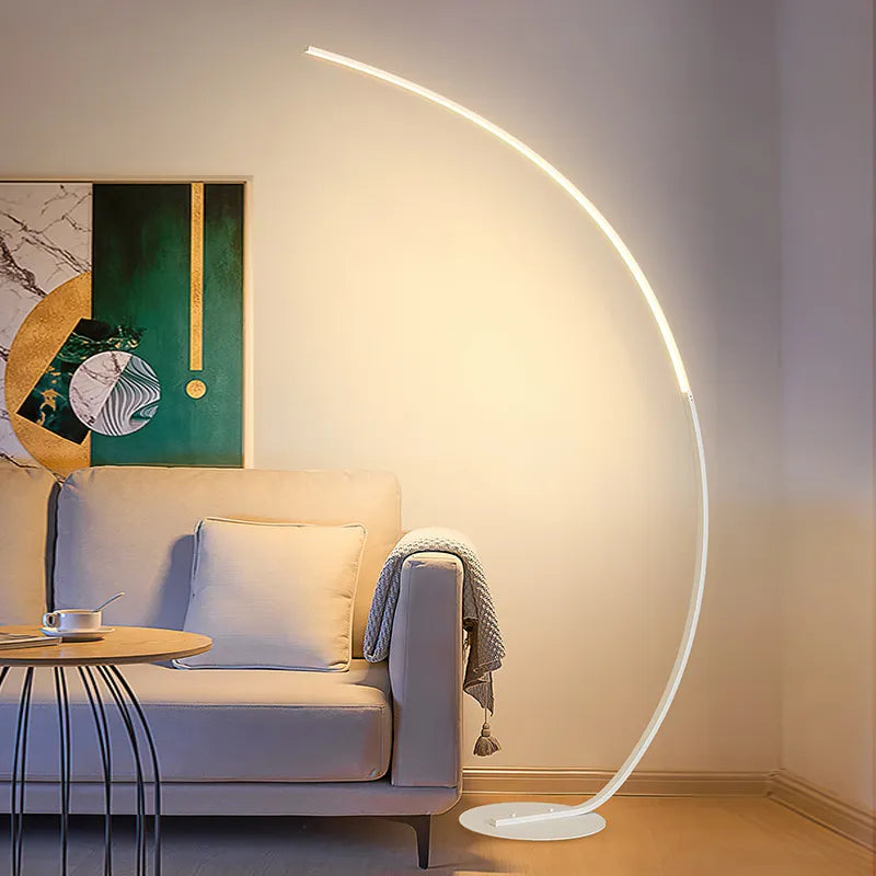 Scandinavische LED vloerlamp - Dimbaar met afstandsbediening