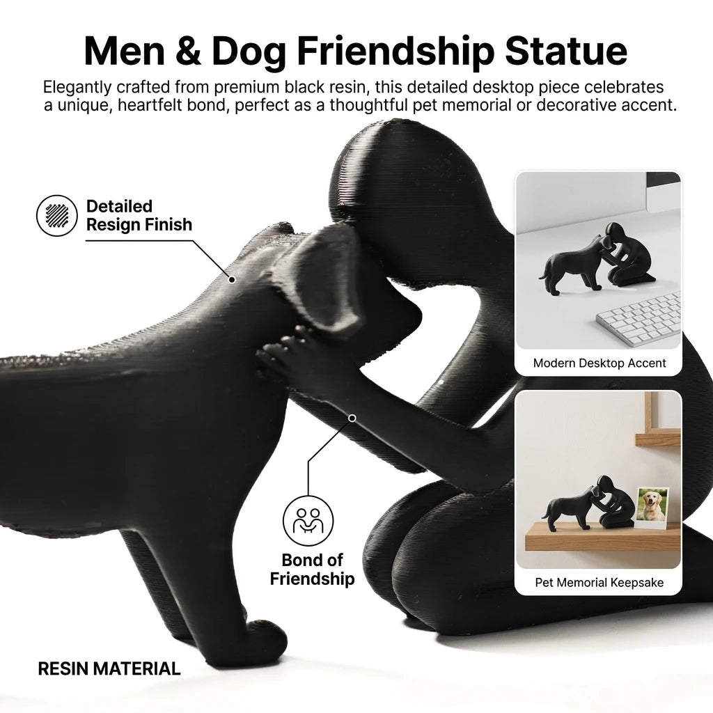 Beeldje Baasje met Hond – 18 cm