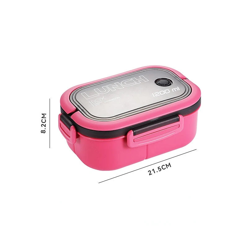 Lunch box met lepel en vork