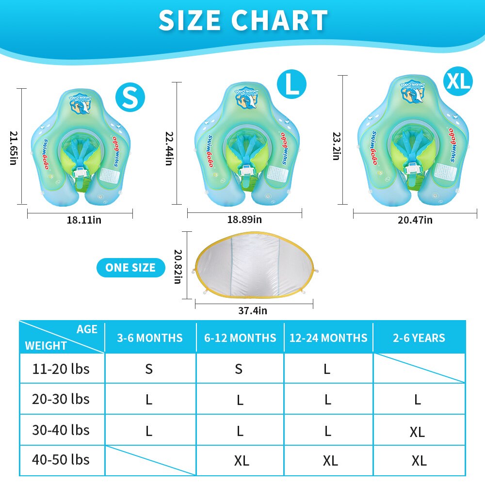 Baby Zwemring met Zonnescherm