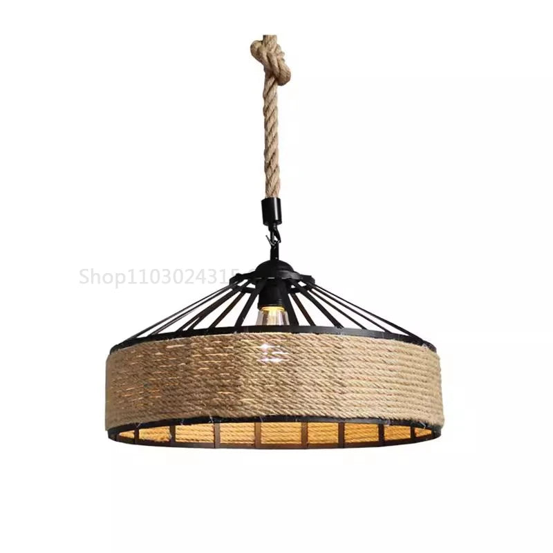 Klassieke Henneptouw hanglamp – Retro industrieel Design