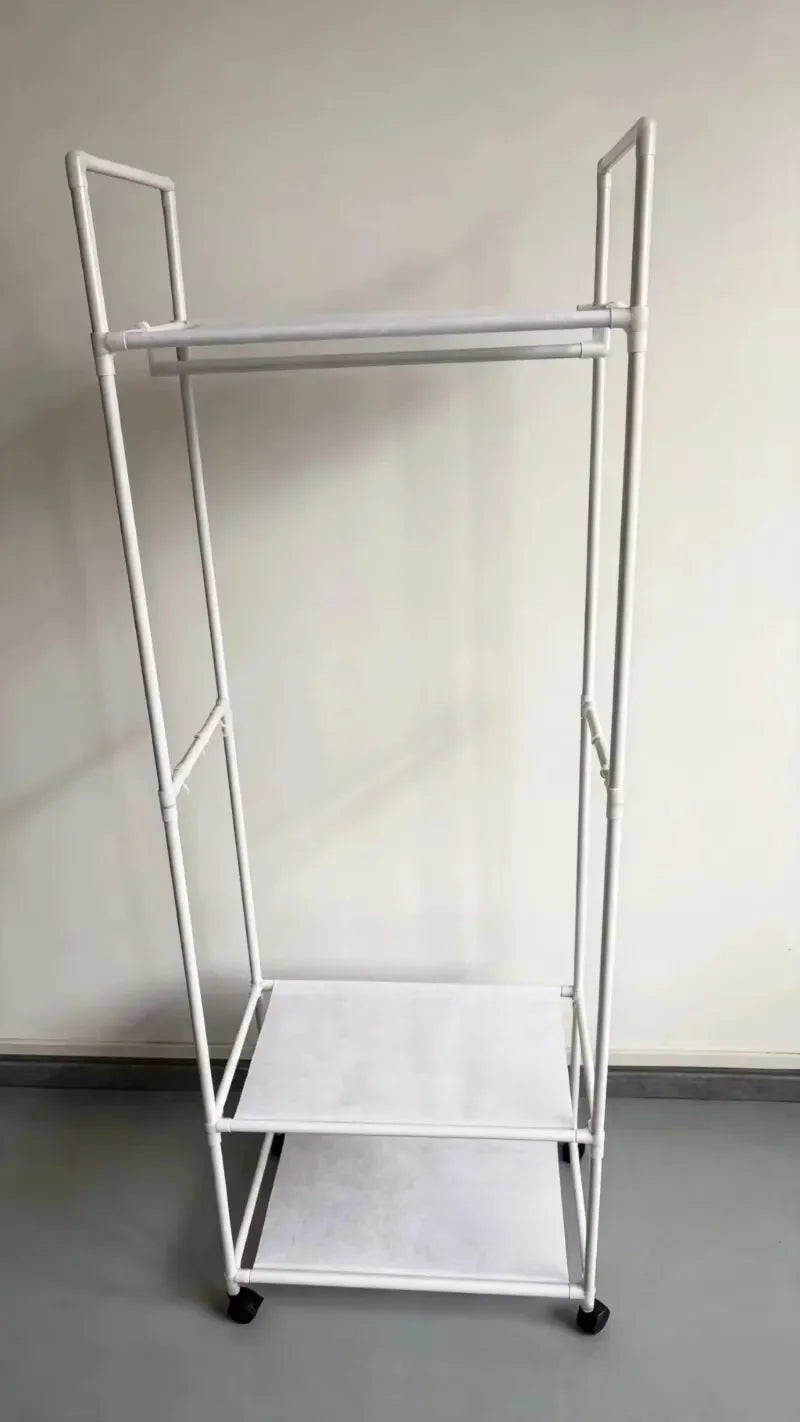 Versatile Garment Stand Hooks Space Efficient Clothes Rack Multi-Tier Storage Unit Living Room Garment Storage Organizer Shelf