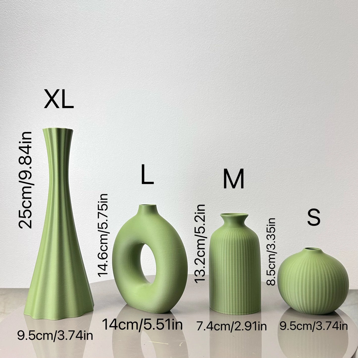 Set van 4 Bohemian vazen – Decoratieve vazen