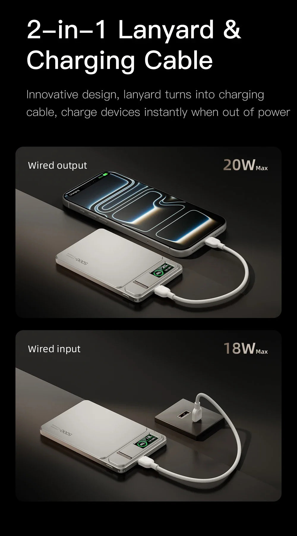 Magnetische Powerbank 5.000/10.000 mAh – 20W