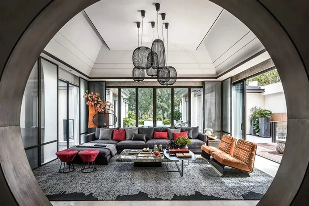 Moderne Hanglamp met Vogelkooi-design