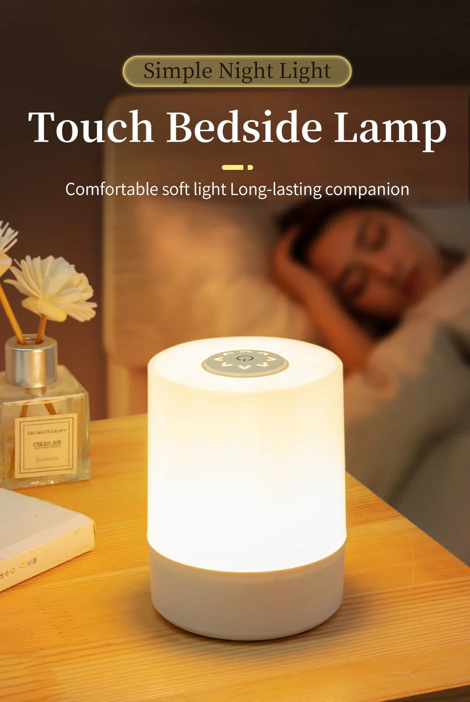Oplaadbare LED Tafellamp met Touchbediening – Dimbaar