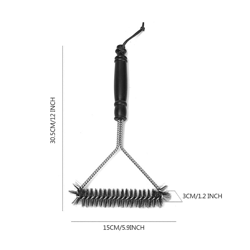 Barbecue-kit - Reinigingsborstel Roestvrijstaal - Driehoekige Borstel