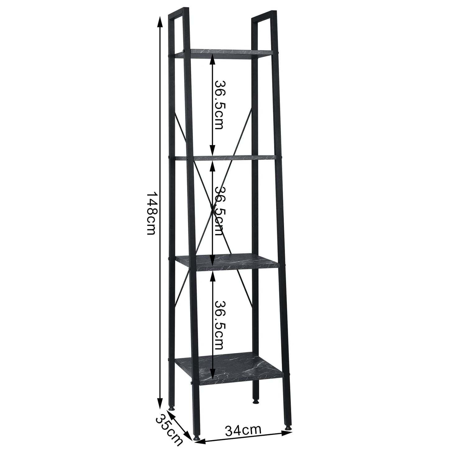 Staande kast - Metalen ladder plank