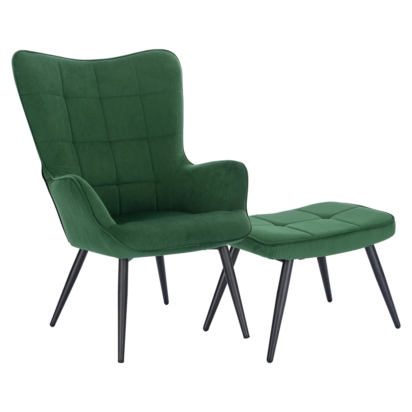 Relaxfauteuil set met voetensteun