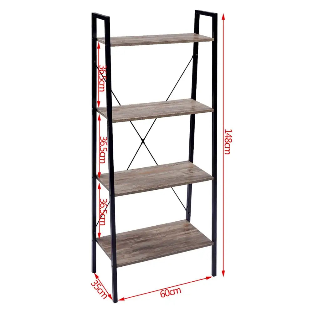 Houten ladder boekenplank - Opbergrek