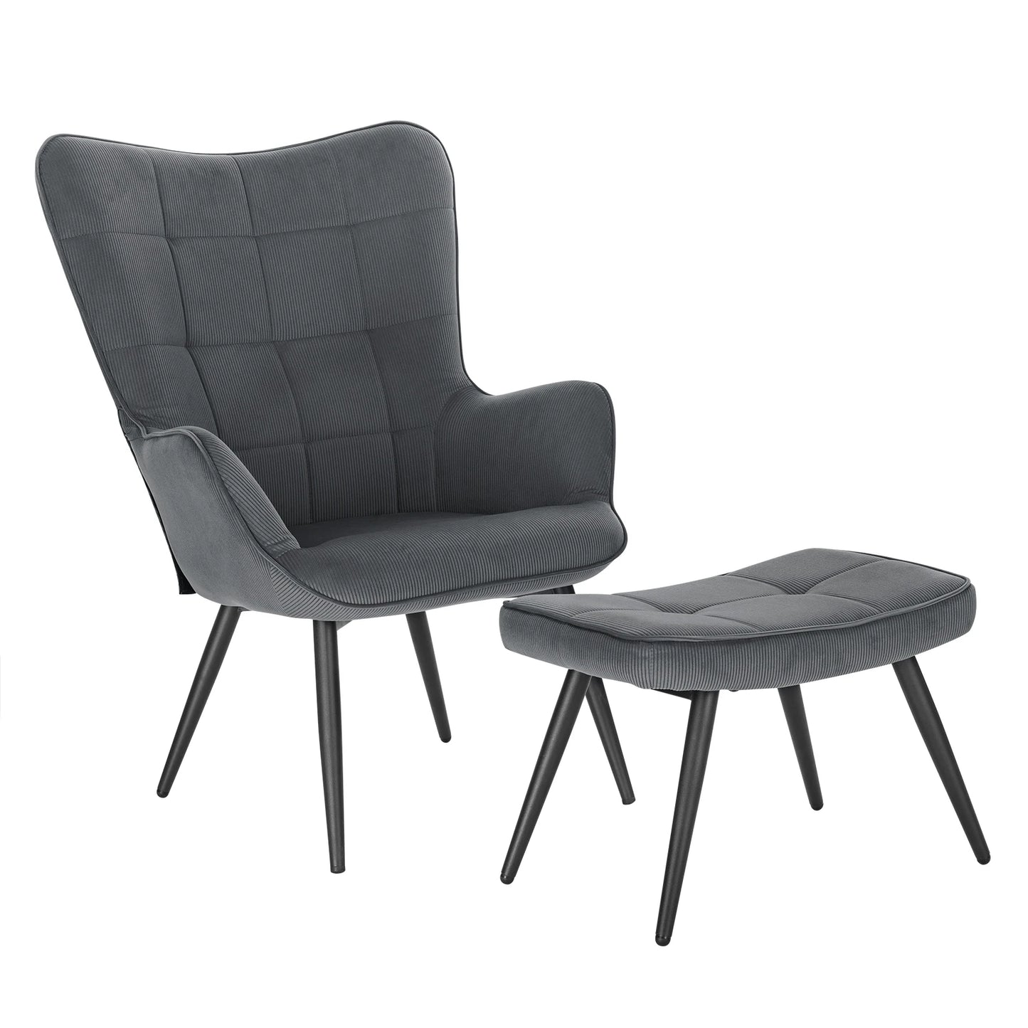 Relaxfauteuil set met voetensteun