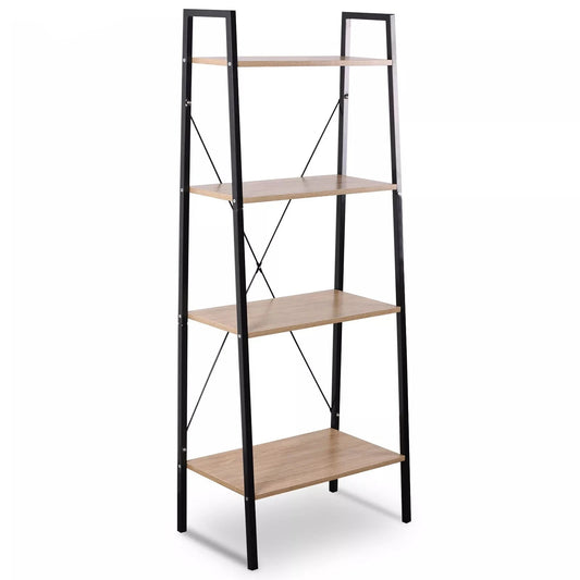 Houten ladder boekenplank - Opbergrek