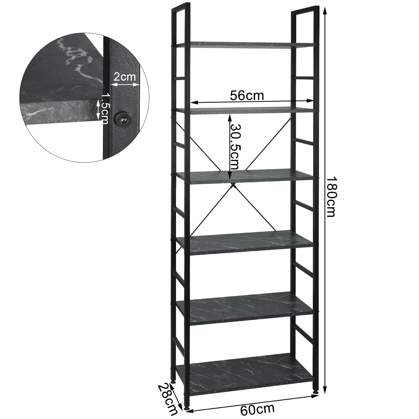 6-laags Houten kast - Opberg-organizer