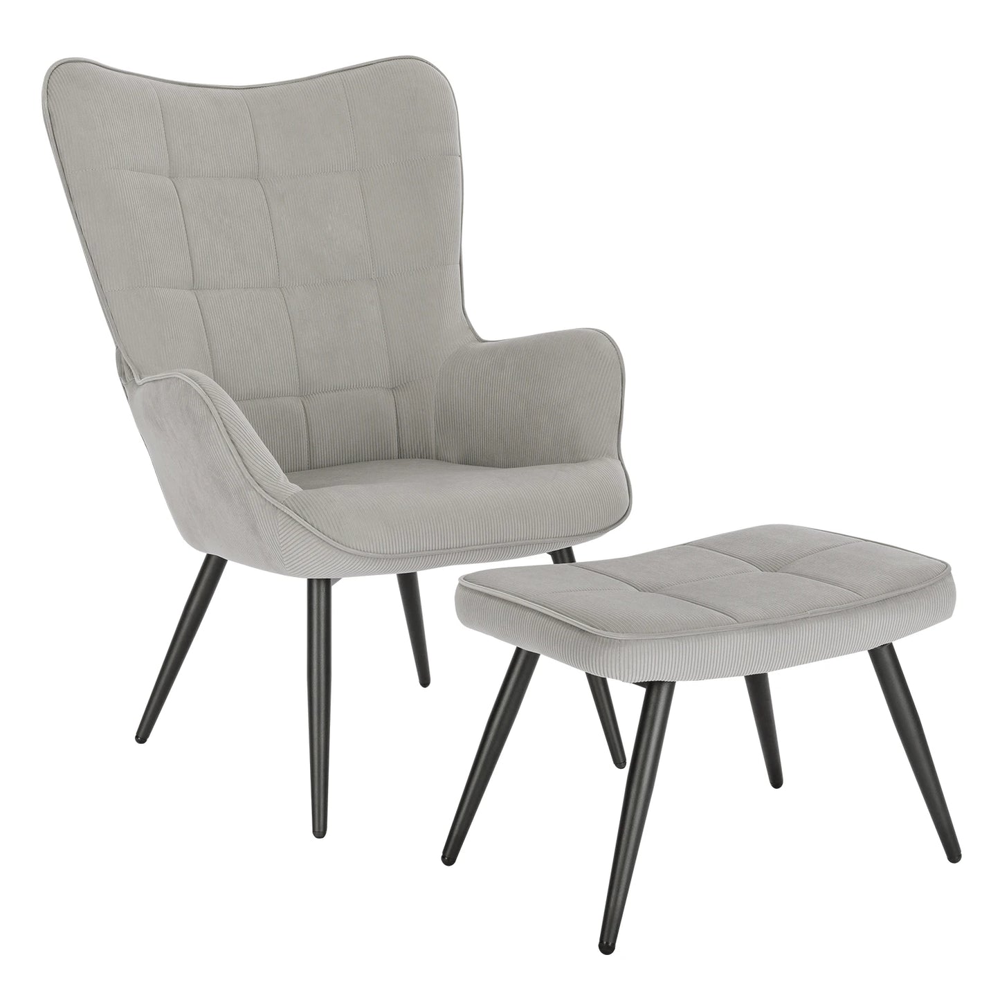 Relaxfauteuil set met voetensteun