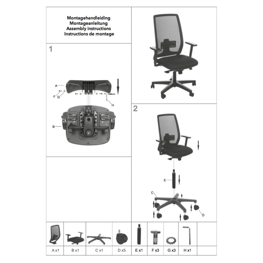 De Singel Mesh - Ergonomische Bureaustoel