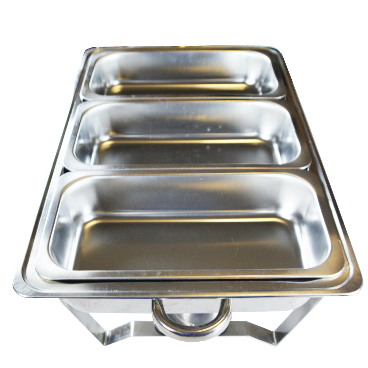 Herzberg HG-8022-3: RVS Chafing Dish - 3 Stuks 1/3e Voedselpan