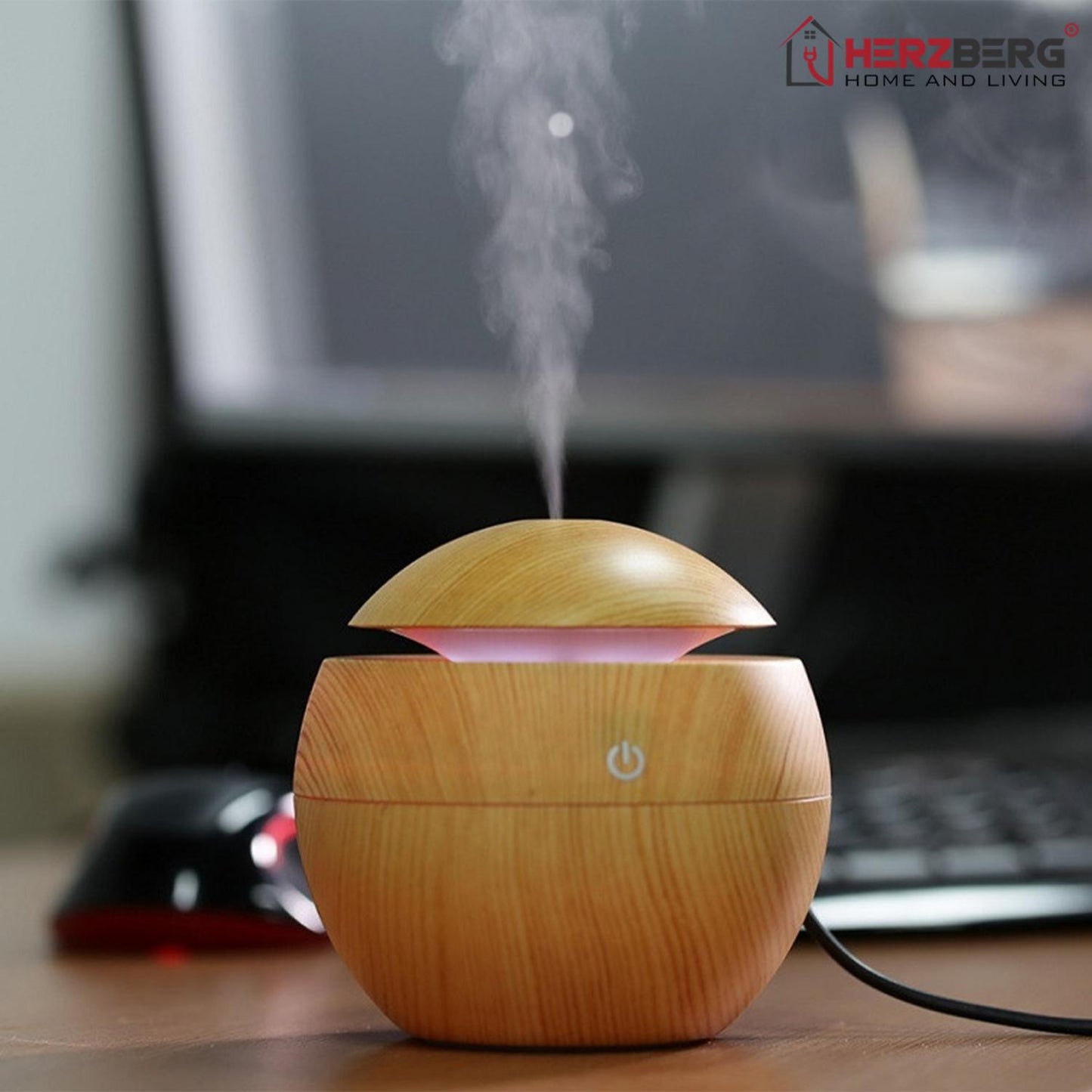 Luchtbevochtiger Aroma Olie Diffuser - Licht hout