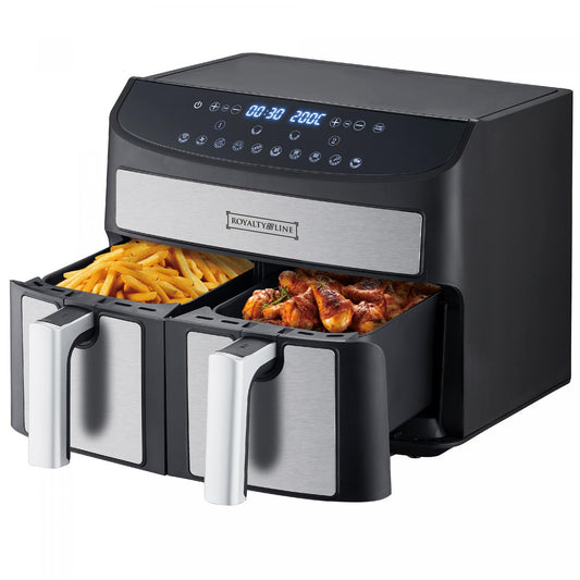 Royalty Line RL-AF5409: Luchtfriteuse met dubbele mand - 2000W