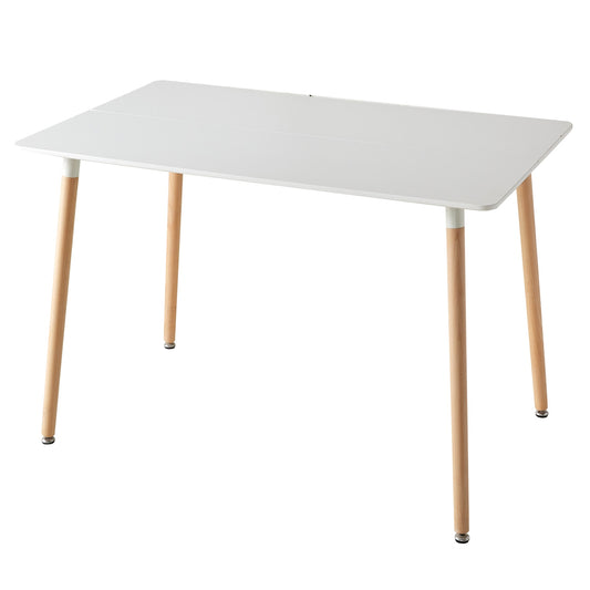 110cm Nordic Keukeneettafel - Rechthoekige tafel Wit