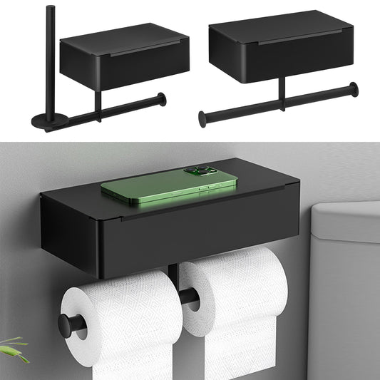 Luxe Toiletpapierhouder - Grote Papierrolhouder met Opbergdoos